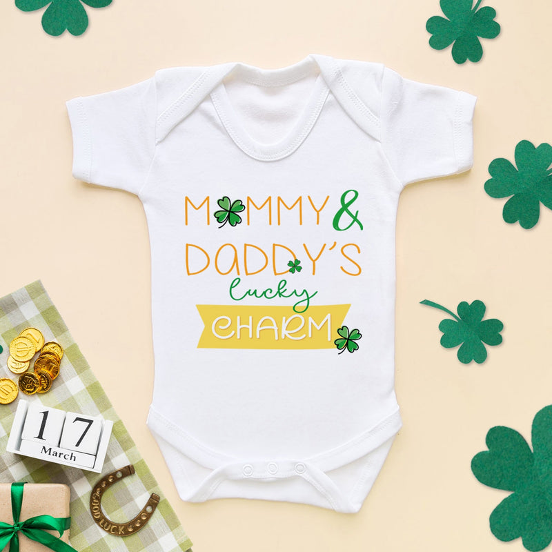 Mummy & Daddy's Lucky Charm St Patrick's Day Baby Bodysuit - Little Lili Store (6609575018568)