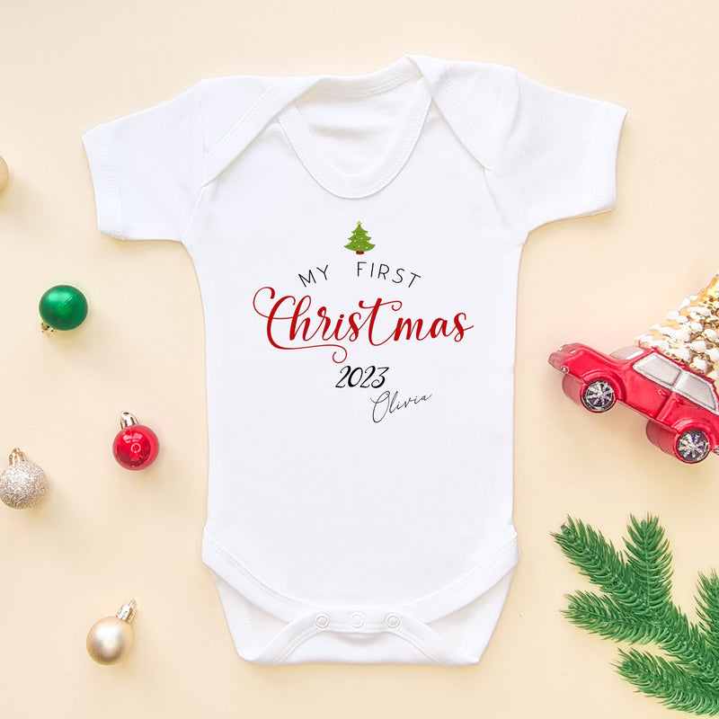 My 1st Christmas 2023 Personalised Baby Bodysuit - Little Lili Store (6579614056520)