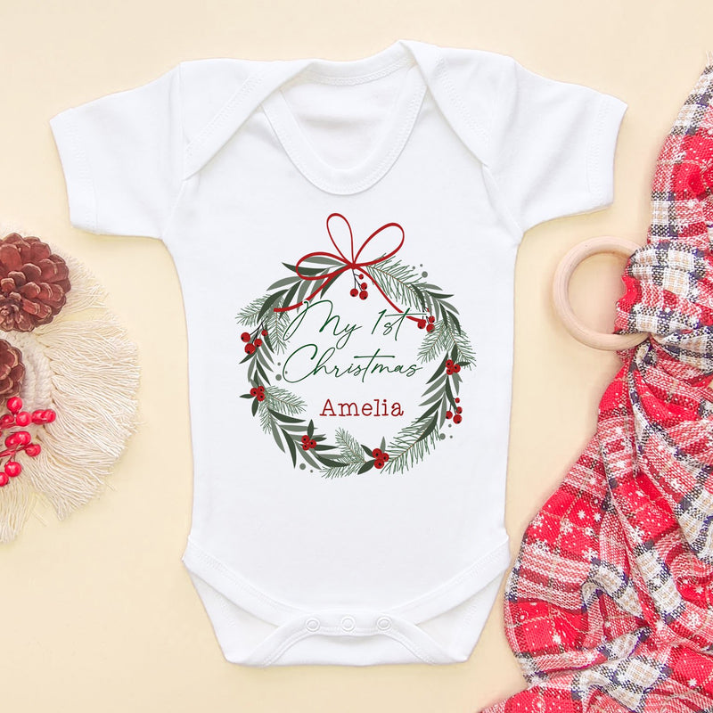 My 1st Christmas Personalised Baby Bodysuit - Little Lili Store (6579613794376)