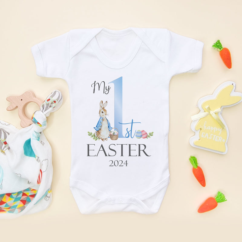 My 1st Easter Peter Rabbit Inspired (Boy) Baby Bodysuit - Little Lili Store (8147702612248)