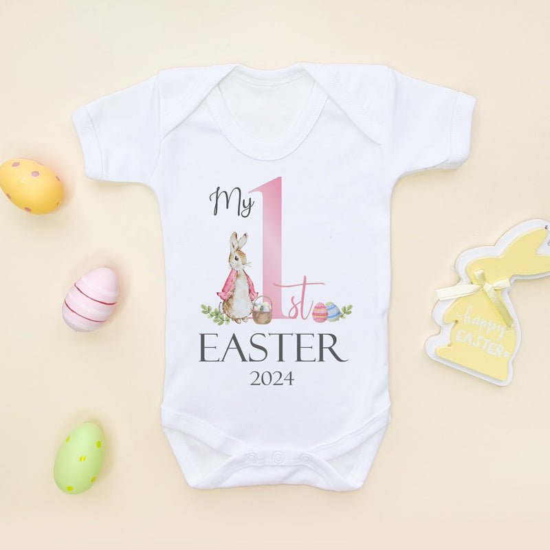 My 1st Easter Peter Rabbit Inspired (Girl) Baby Bodysuit - Little Lili Store (8147700842776)