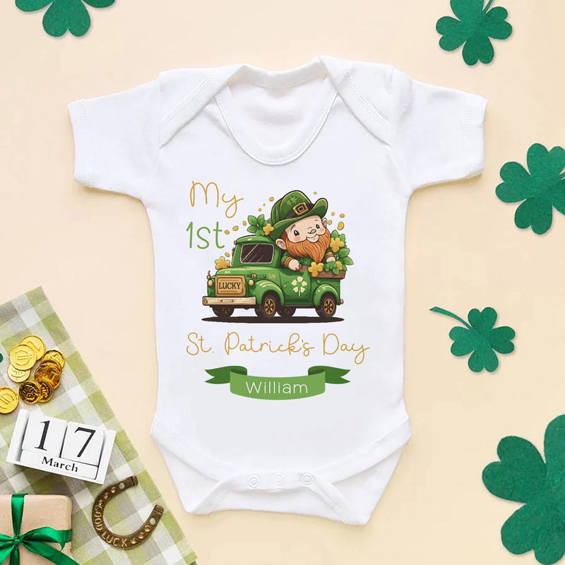 My 1st St Patrick's Day Leprechaun Personalised Baby Bodysuit - Little Lili Store (8145197793560)