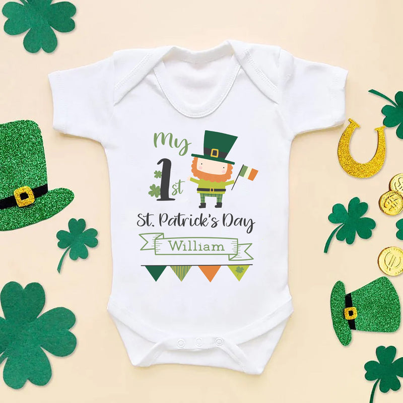 My 1st St Patrick's Day Personalised Baby Bodysuit - Little Lili Store (6609574887496)