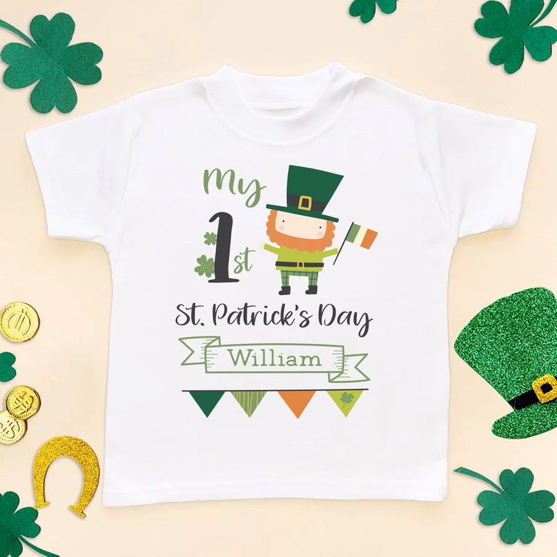 My 1st St Patrick's Day Personalised Toddler T Shirt - Little Lili Store (6609576132680)