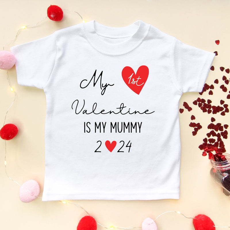 My 1st Valentine Is My Mummy 2023 T Shirt - Little Lili Store (8088051056920)