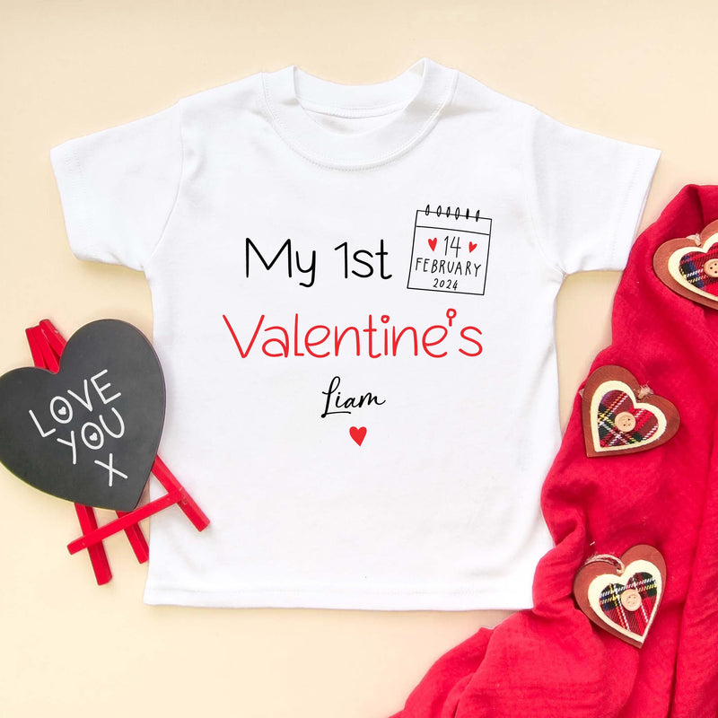 My 1st Valentine's Personalised T Shirt - Little Lili Store (8088056594712)