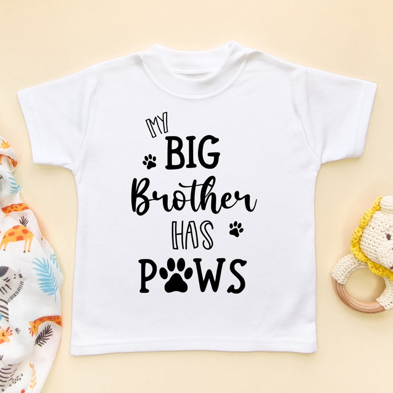 My Big Brother Has Paws Toddler T Shirt - Little Lili Store (6610167234632)