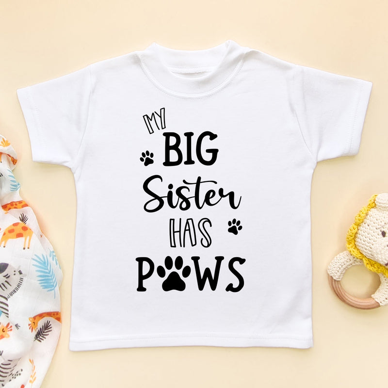 My Big Sister Has Paws Toddler T Shirt - Little Lili Store (6610167332936)