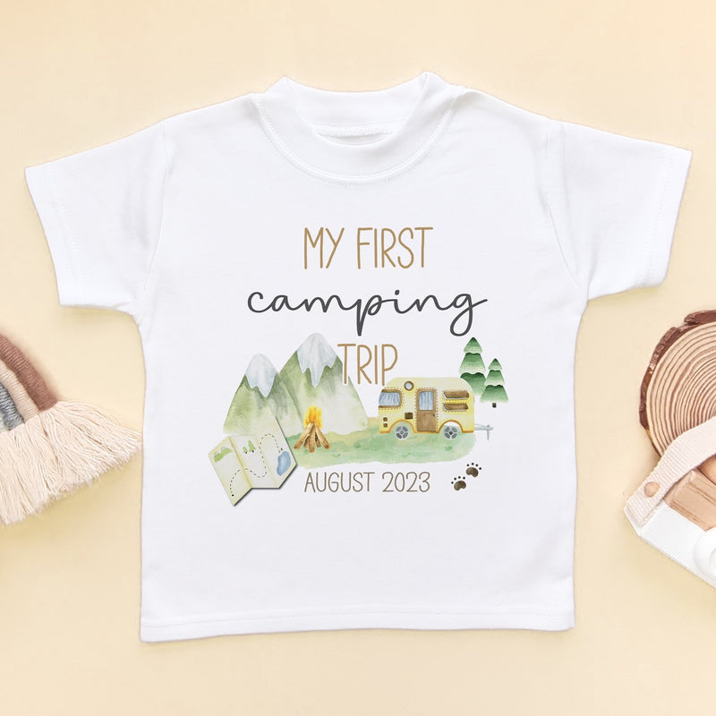 My First Camping Trip Personalised Toddler & Kids T Shirt - Little Lili Store (8290293743896)