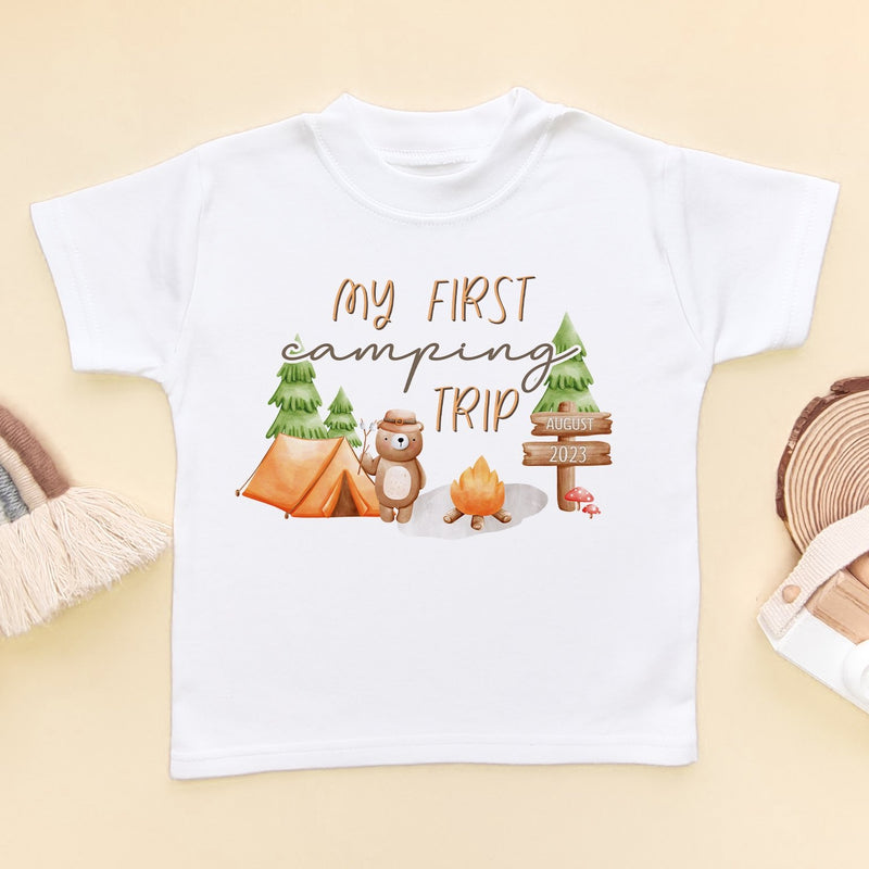 My First Camping Trip Personalised Toddler & Kids T Shirt - Little Lili Store (8290311799064)