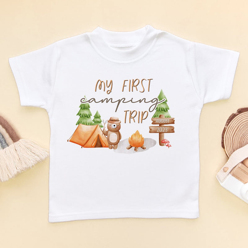 My First Camping Trip Personalised Toddler & Kids T Shirt - Little Lili Store (8290311799064)