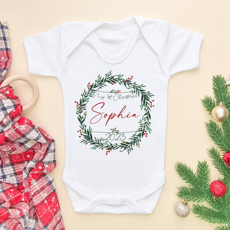 My First Christmas 2023 Personalised Baby Bodysuit - Little Lili Store (6579613859912)