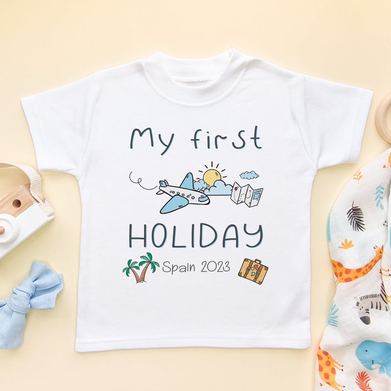 My First Holiday Custom Date Toddler & Kids T Shirt - Little Lili Store (8290398929176)