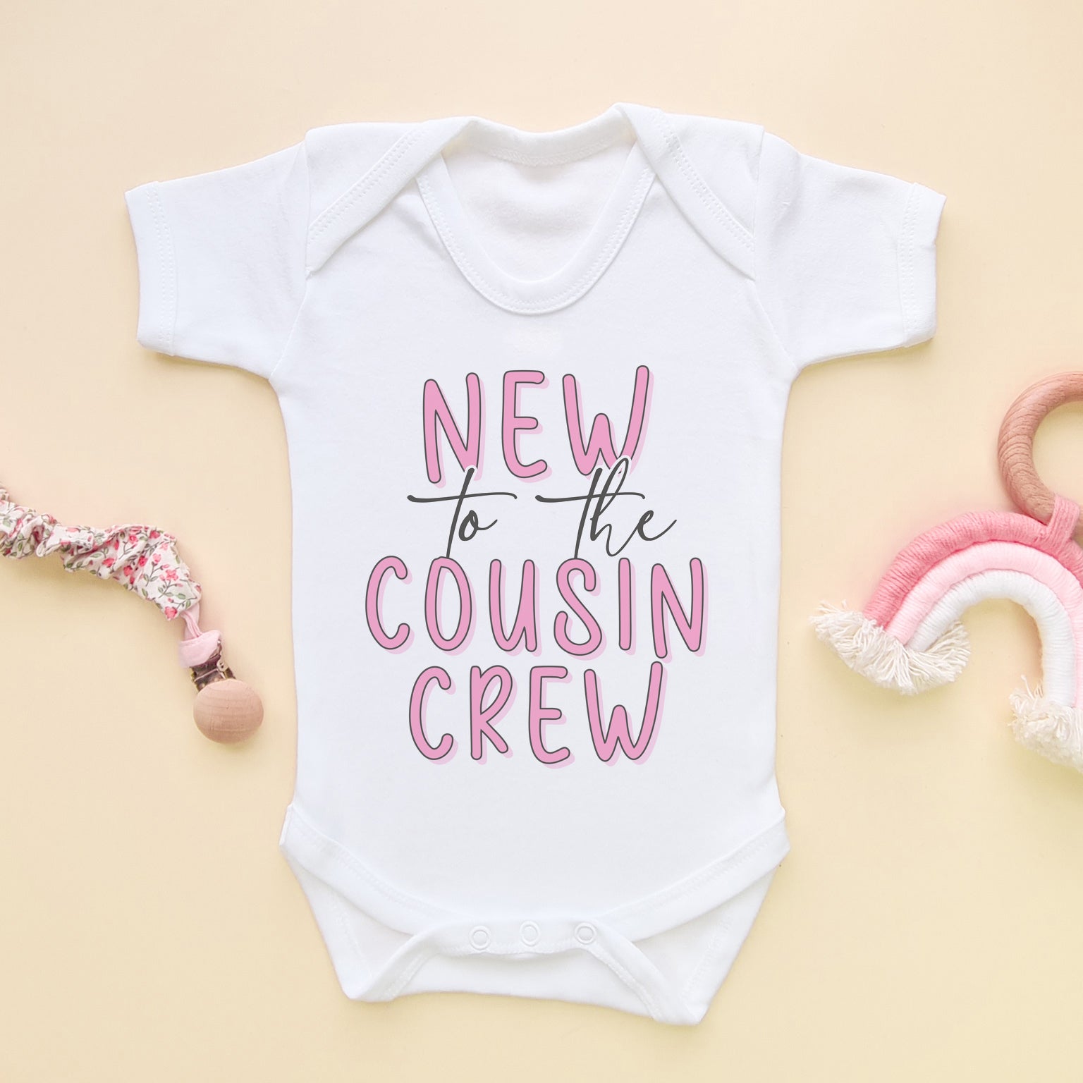 New To The Cousin Crew Girl Baby Bodysuit