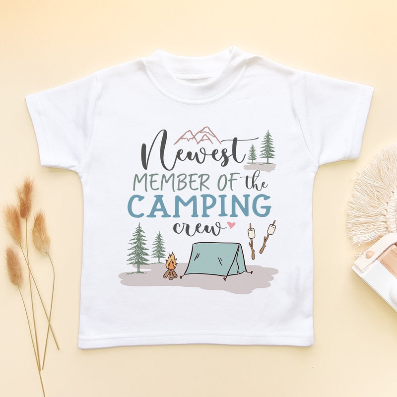 Newest Member Of The Camping Crew Toddler & Kids T Shirt - Little Lili Store (8290365341976)