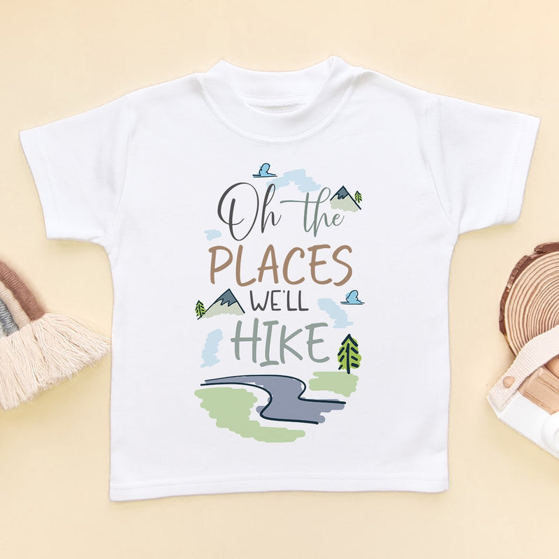 Oh The Places We'll Hike Toddler & Kids T Shirt - Little Lili Store (8290344894744)
