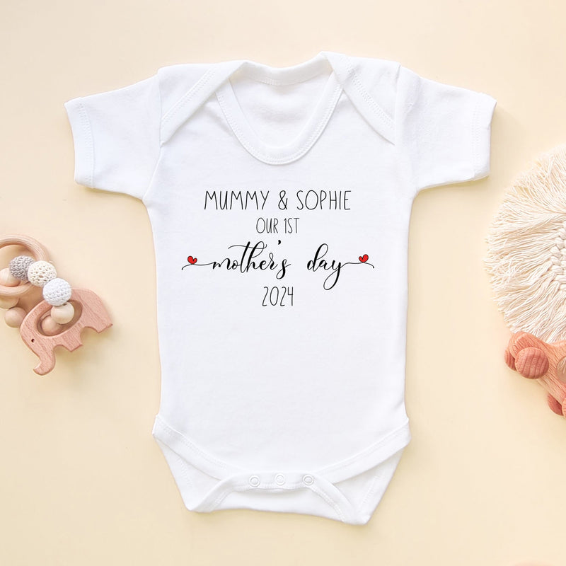 Our 1st Mother's Day Personalised Baby Bodysuit - Little Lili Store (6607268282440)
