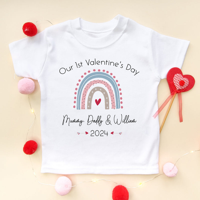 Our 1st Valentine's Day Personalised T Shirt - Little Lili Store (8088049975576)