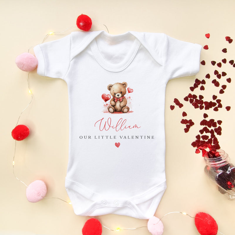 Our Little Valentine Boy Personalised Baby Bodysuit - Little Lili Store (8896118456600)