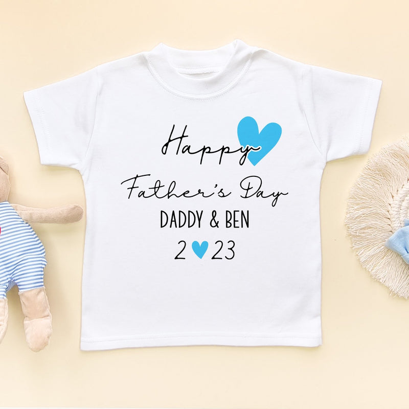 Personalised (Boy) Happy Father's Day Toddler & Kids T Shirt - Little Lili Store (8204339118360)