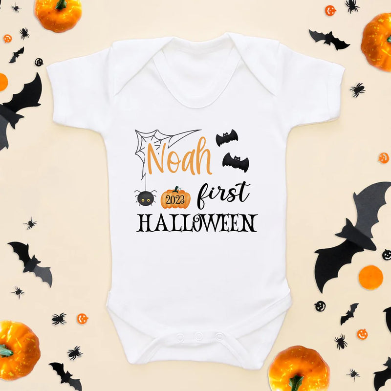 Personalised First Halloween Baby Bodysuit - Little Lili Store (6578129207368)