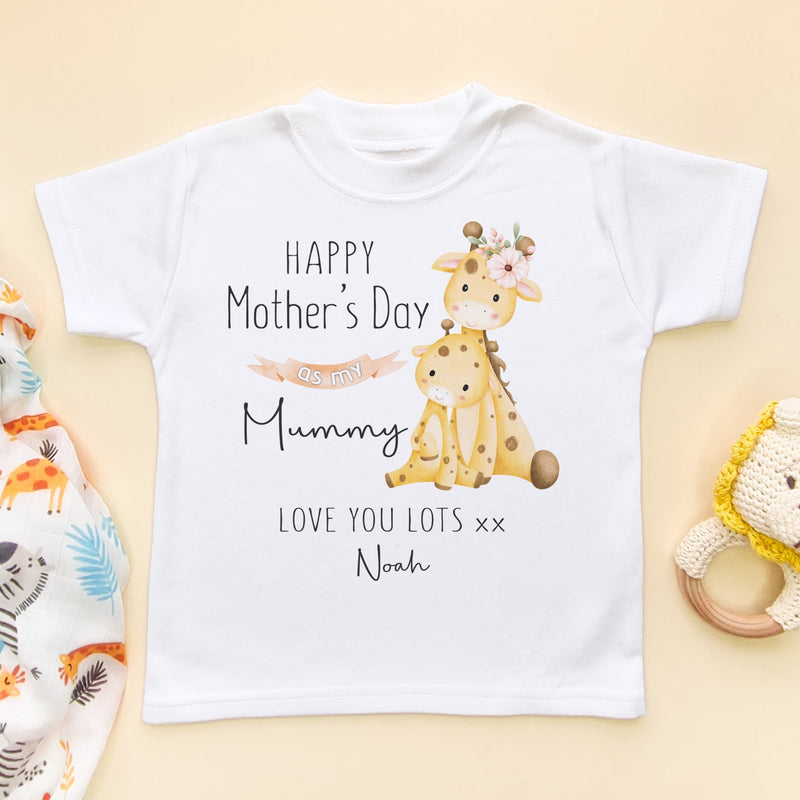 Personalised Mother's Day Cute Giraffe T Shirt - Little Lili Store (8157849223448)
