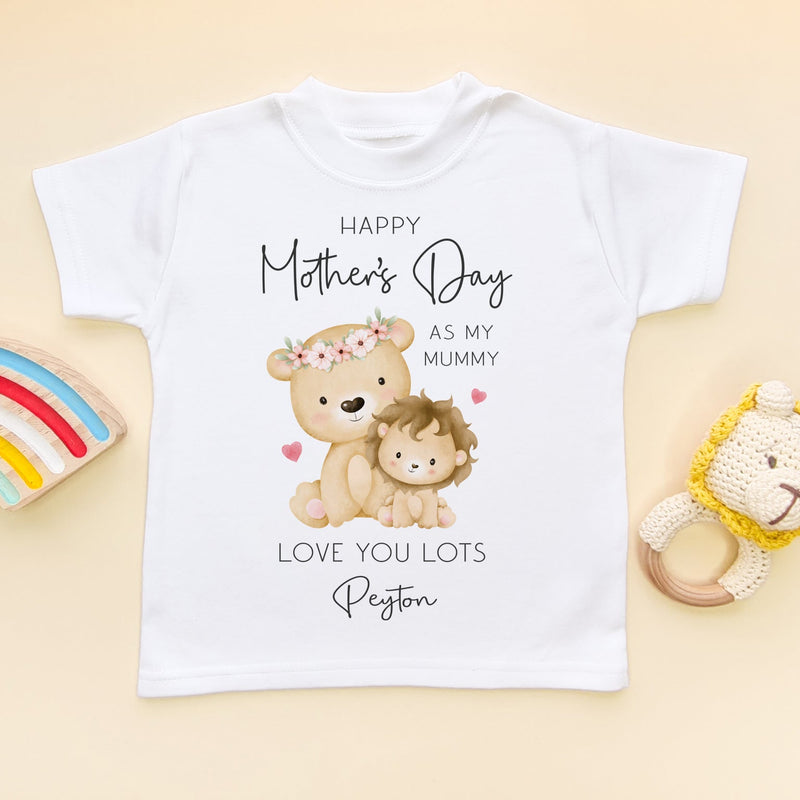 Personalised Mother's Day Cute Lions T Shirt - Little Lili Store (8157848994072)