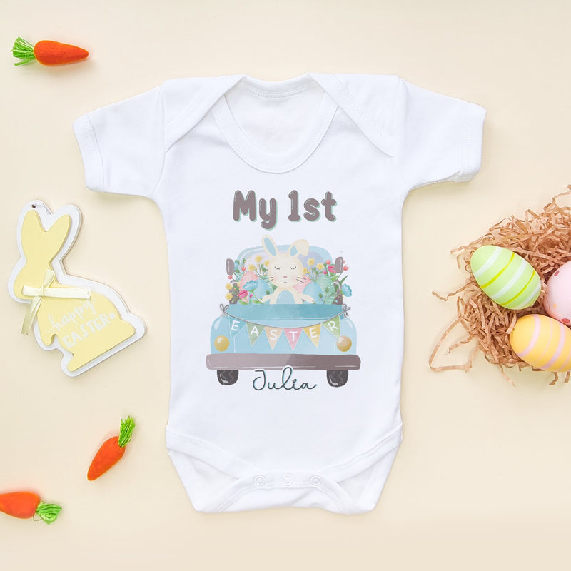 Personalised My 1st Easter Bunny Truck Baby Bodysuit - Little Lili Store (8147660341528)