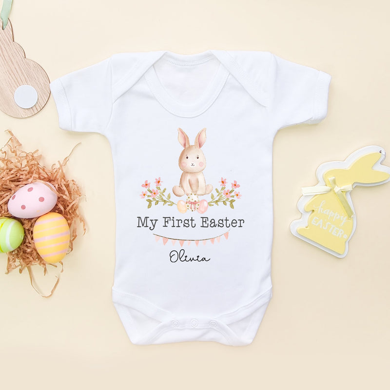Personalised My First Easter Cute Bunny 2024 Baby Bodysuit - Little Lili Store (8147666207000)