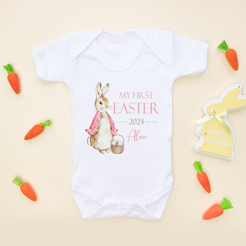 Personalised My First Easter (Girl) Peter Rabbit Inspired Baby Bodysuit - Little Lili Store (8147686654232)