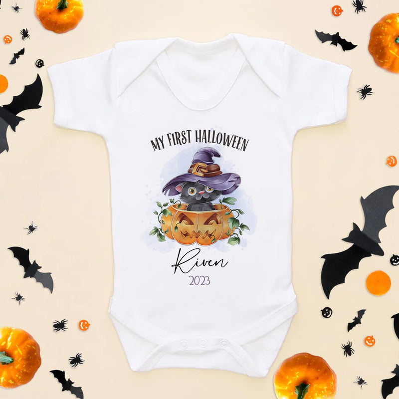 Personalised My First Halloween Baby Bodysuit - Little Lili Store (6578131173448)