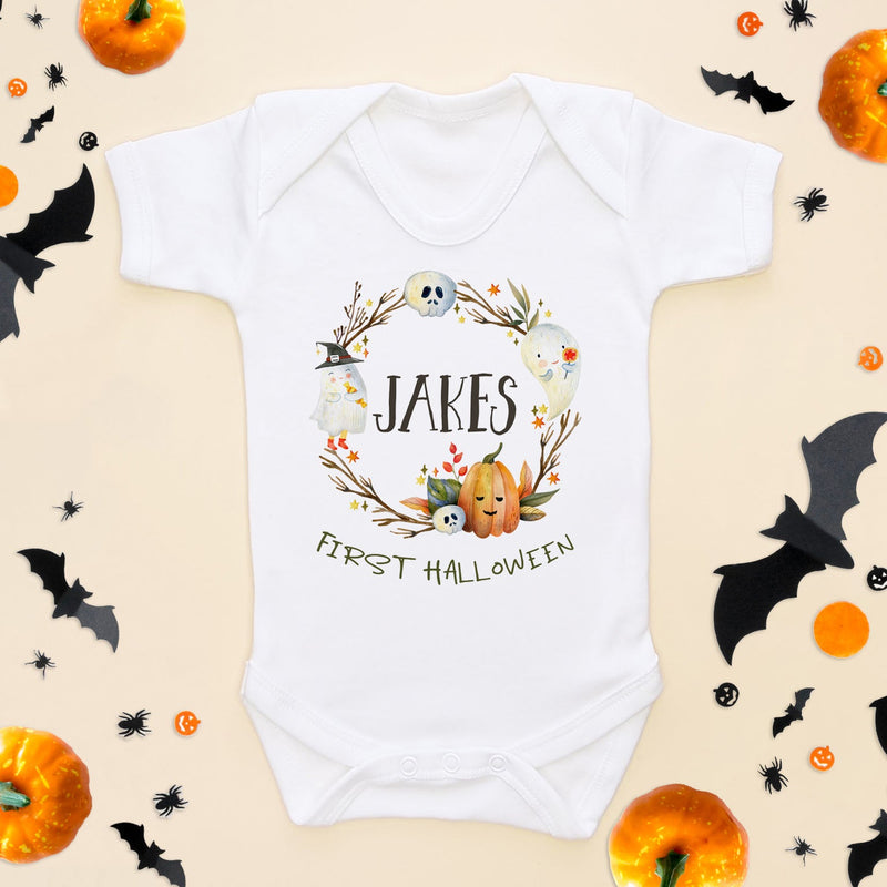 Personalised Name First Halloween Baby Bodysuit - Little Lili Store (5860974821448)