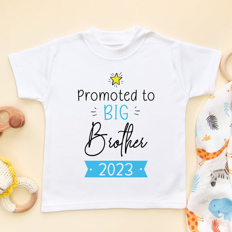 Promoted To Big Brother Personalised Year Toddler & Kids T Shirt - Little Lili Store (8098601271576)