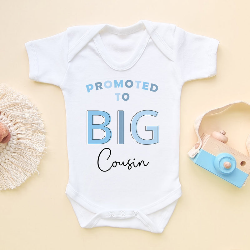 Promoted To Big Cousin Boy Blue Theme Baby Bodysuit - Little Lili Store (8858159120664)