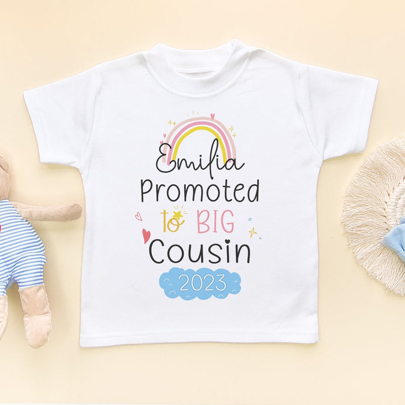 Promoted To Big Cousin Girl Personalised T Shirt - Little Lili Store (8098471575832)