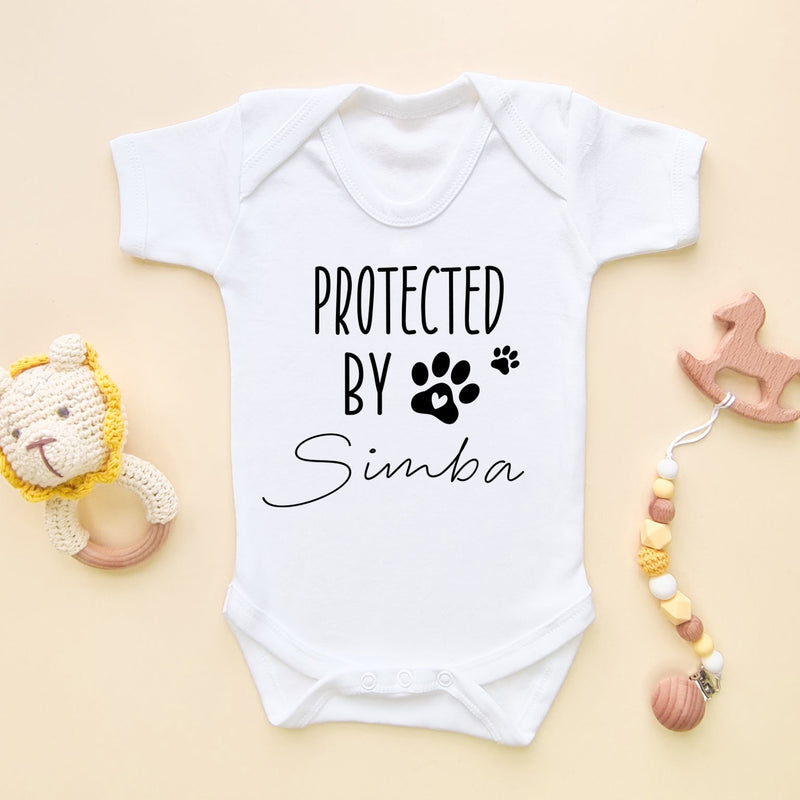 Protected By Animal Personalised Baby Bodysuit - Little Lili Store (6609759502408)