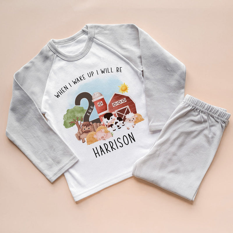 Second Birthday Farm Theme Personalised Pyjamas Set - Little Lili Store (8715953996056)