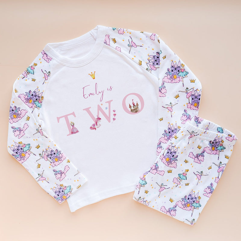 Second Birthday Personalised Ballerina Unicorn Queen Pyjamas Set - Little Lili Store (8565738668312)
