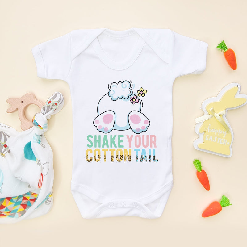 Shake Your Cotton Tail Funny Easter Baby Bodysuit - Little Lili Store (6608154853448)