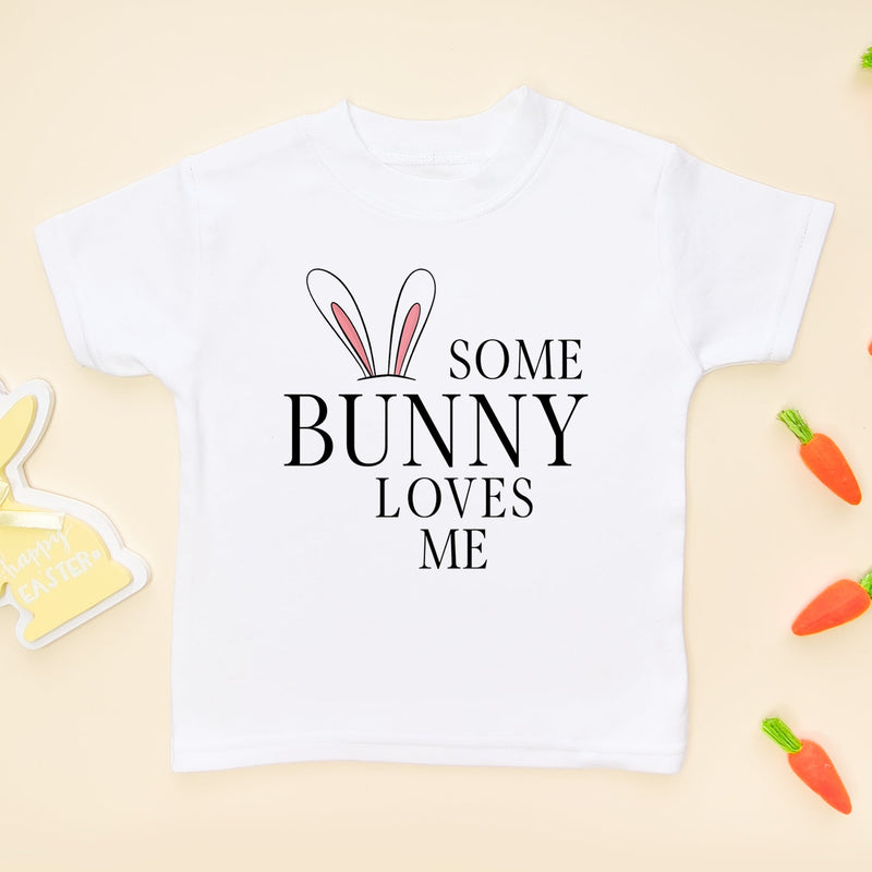 Some Bunny Loves Me Easter Toddler T Shirt - Little Lili Store (5879875829832)