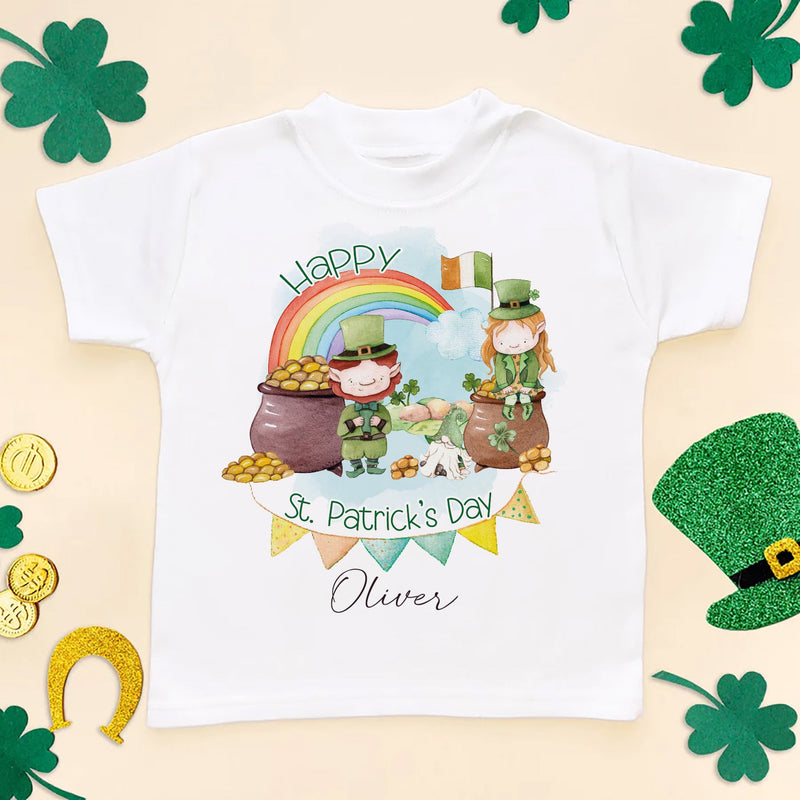 St Patrick's Day Leprechauns Personalised Toddler & Kids T Shirt - Little Lili Store (8145195008280)