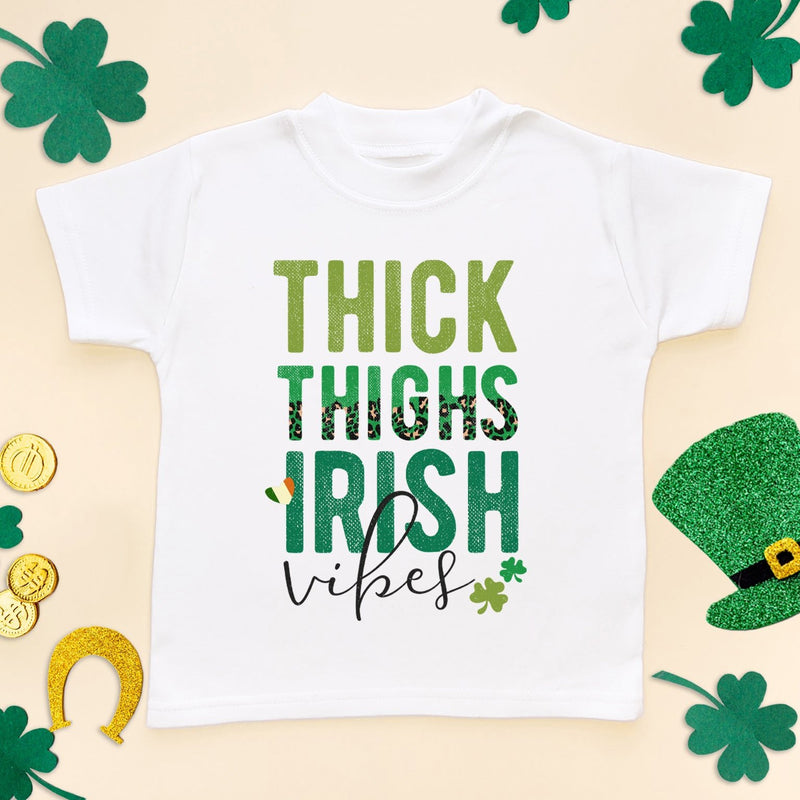 Thick Tights Irish Vibes Funny St Patrick's Day Toddler T Shirt - Little Lili Store (6609576394824)