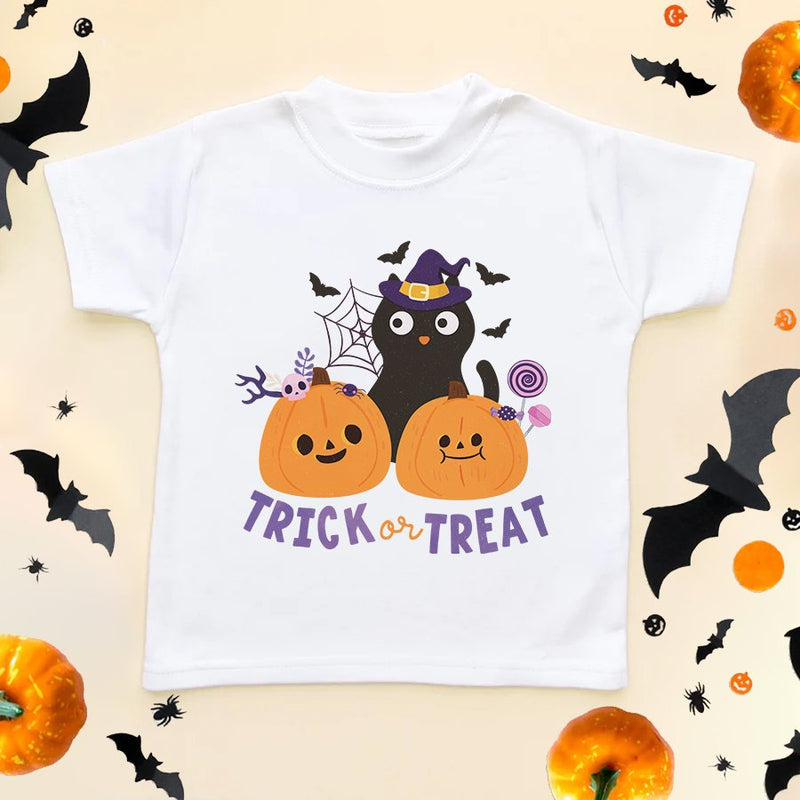 Trick Or Treat Kitten T Shirt - Little Lili Store (6578133827656)