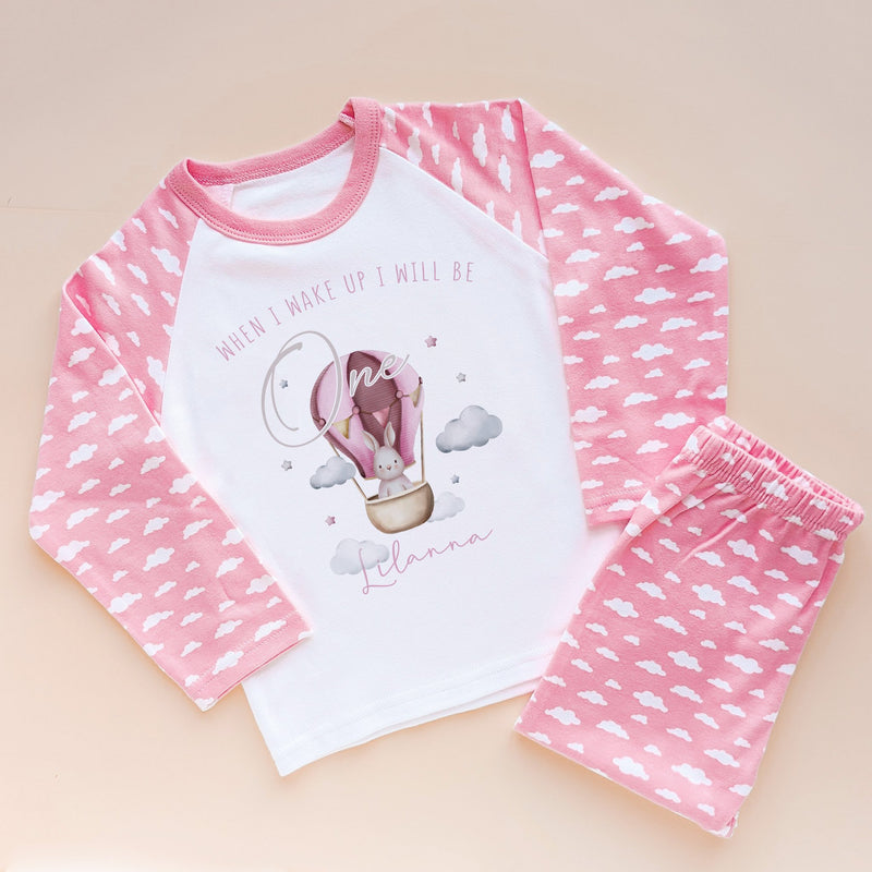 When I Wake Up I Will Be One Personalised Birthday Bunny Pyjamas Set - Little Lili Store (8569839059224)