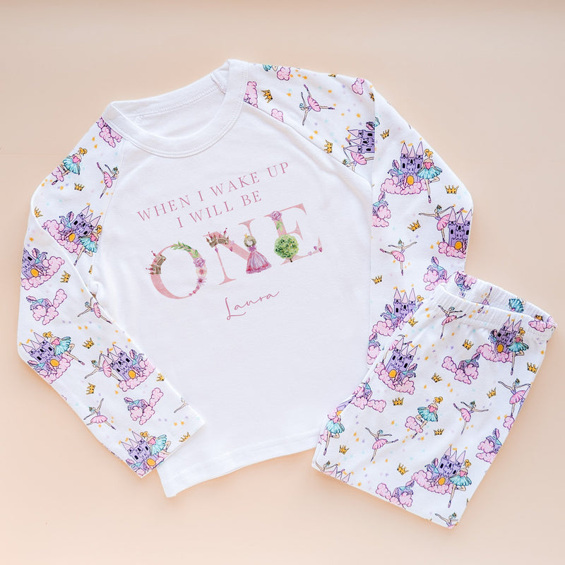 When I Wake Up I Will Be One Personalised Birthday Pyjamas Set Ballerina Fairy - Little Lili Store (8565317861656)