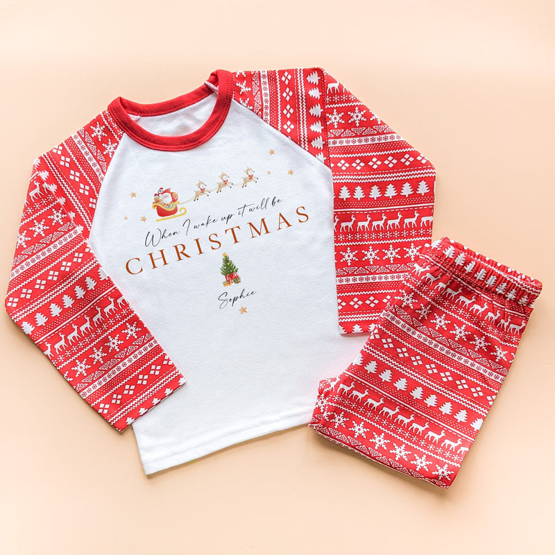 When I Wake Up It Will Be Christmas Personalised Pyjamas Set - Little Lili Store (8754383749400)