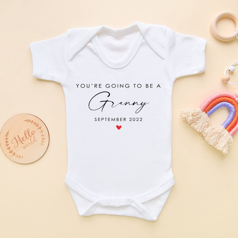 You're Going To Be a Granny Custom Date Baby Bodysuit - Little Lili Store (6607932719176)